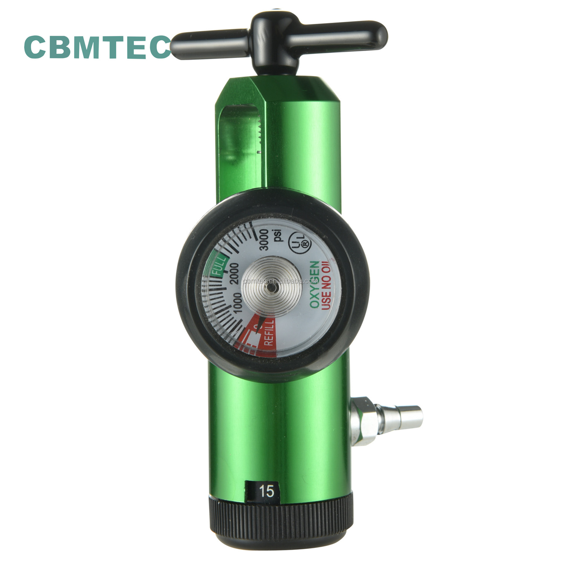 Click-style Oxygen Regulators