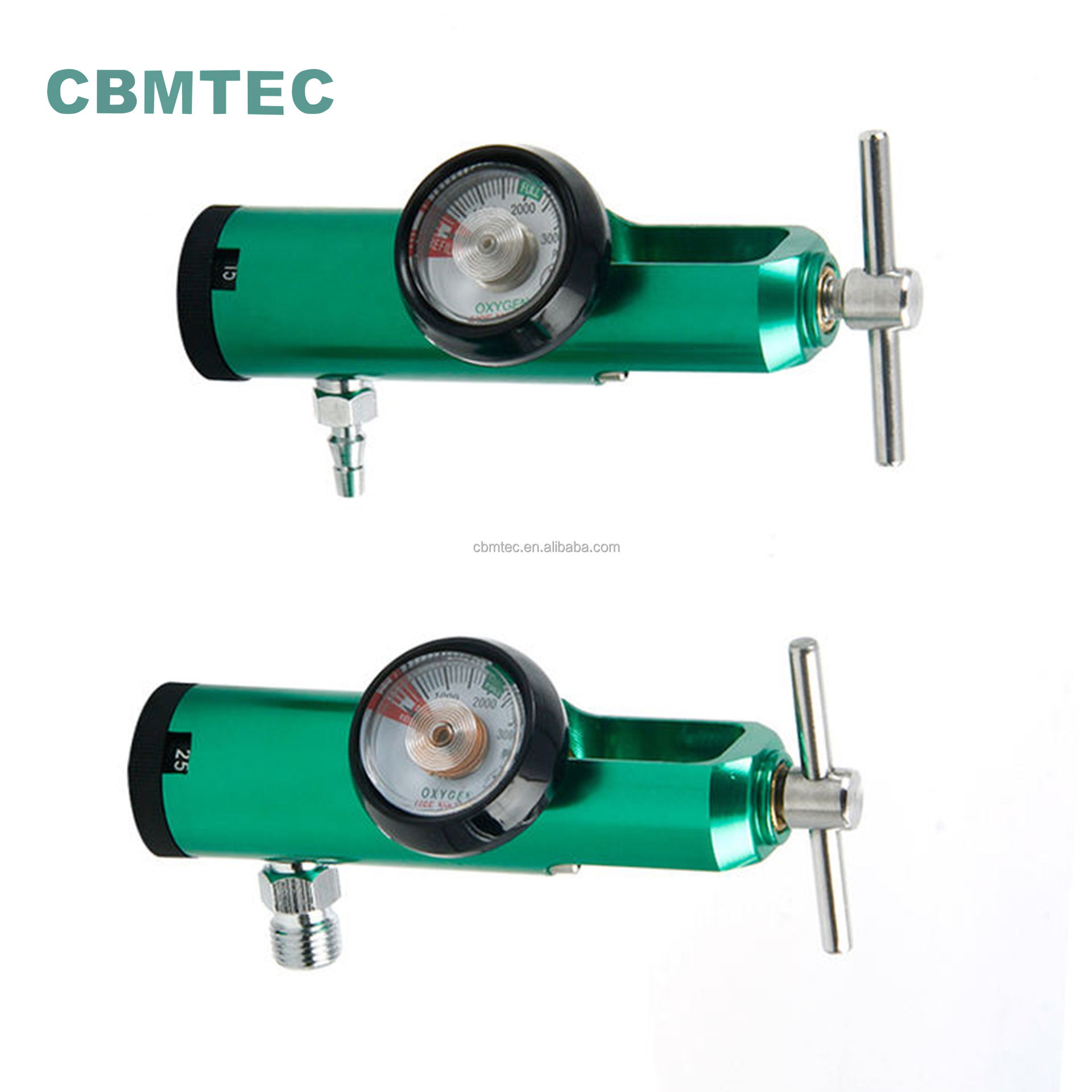 Click-style Oxygen Regulators